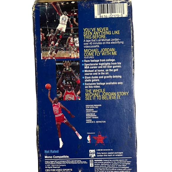 Rare Michael Jordan “Come Fly With Me” Vintage 90s VHS Tape Chicago Bulls Tape - Picture 2 of 2